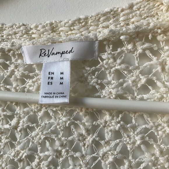 Revamped Long Open Knit Sweater Size Medium - Picture 5 of 5